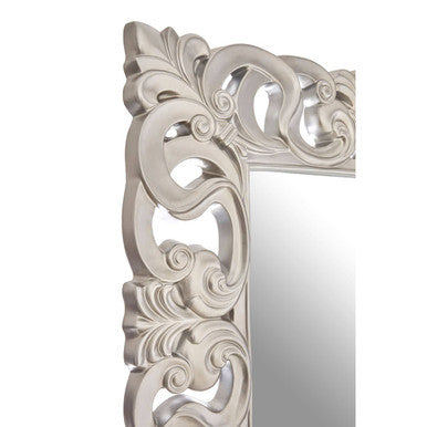 Palazio Rectangular Wall Mirror with Silver Finish
