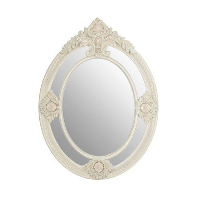 Eclipse White Finish Wall Mirror