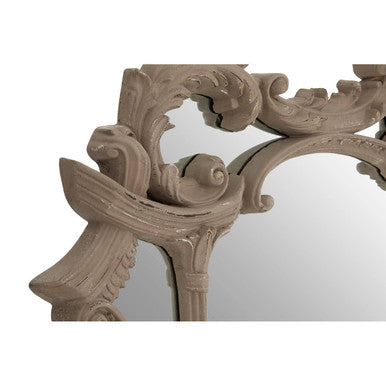 Haniel Antique Grey Finish Ornate Wall Mirror - Image 4