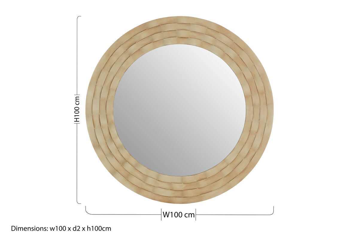 Gwenn Round Wall Mirror with Antique Silver Finish - Image 6