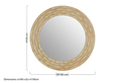 Gwenn Round Wall Mirror with Antique Silver Finish - Image 6