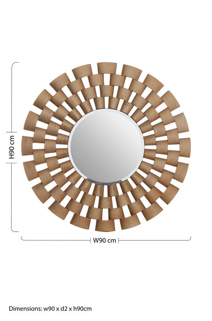 Geela Round Antique Silver Finish Wall Mirror