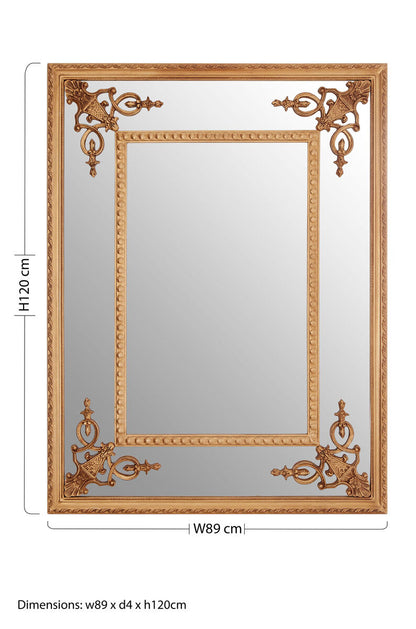 Marseille Gold Motifs Frame Wall Mirror