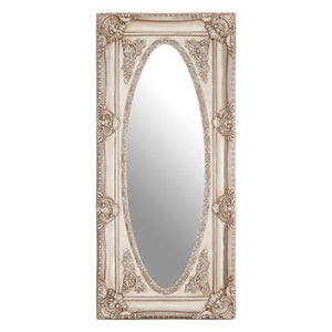 Champagne Oval Border Wall Mirror | Marseille