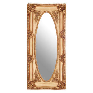 Gold Finish Oval Border Wall Mirror | Marseille