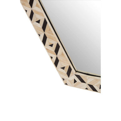 Harlo Ivory and Black Hexagonal Wall Mirror - Image 5