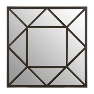 Descartes Black Metal Frame Wall Mirror