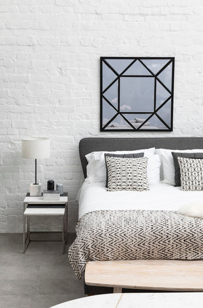 Descartes Black Metal Frame Wall Mirror