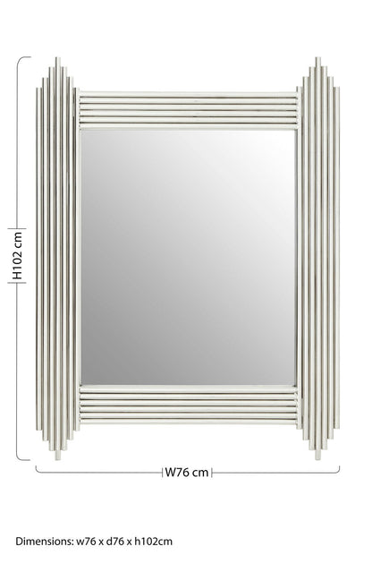 Clarice Stainless Steel Frame Wall Mirror