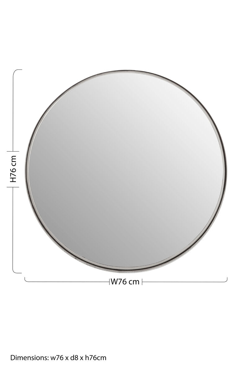 Leonov Large Nickel Finish Wall Mirror - Image 7