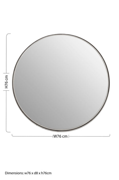 Leonov Large Nickel Finish Wall Mirror