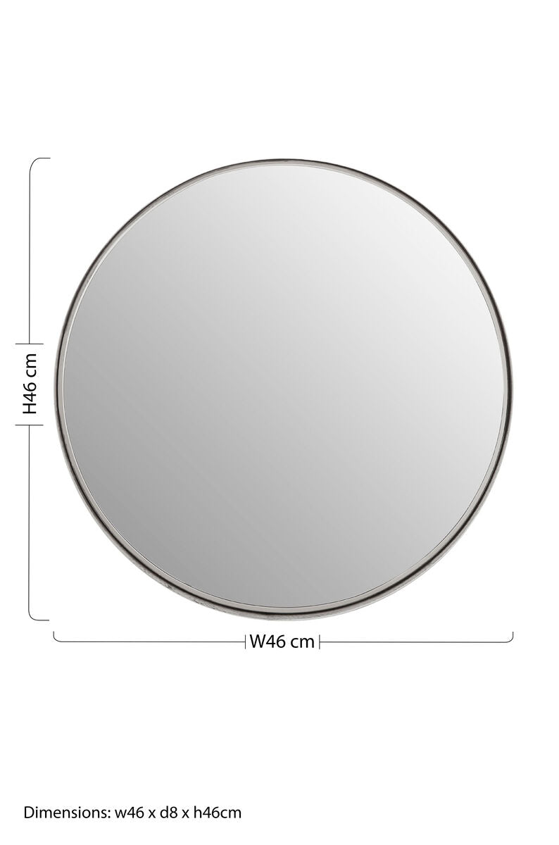 Leonov Small Nickel Finish Wall Mirror - Image 7