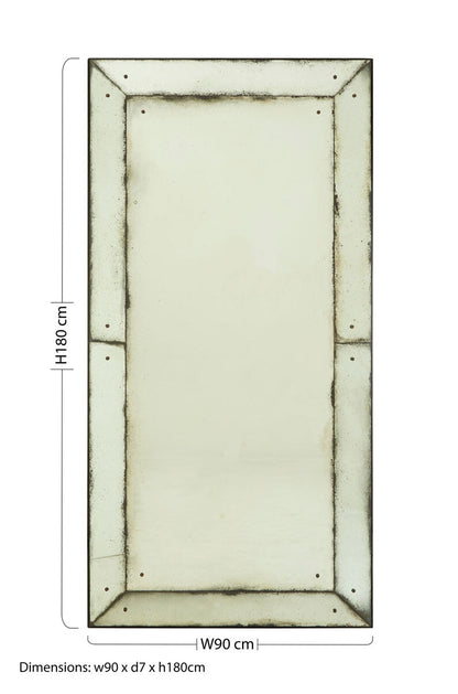 Riza Large Panelled Wall Mirror