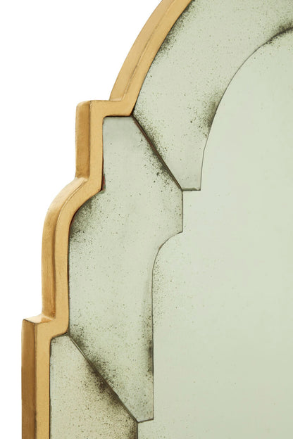 Black and Gold Frame Arched Wall Mirror | Riza