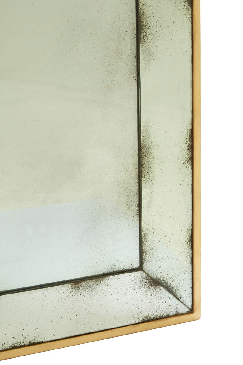 Black and Gold Frame Arched Wall Mirror | Riza