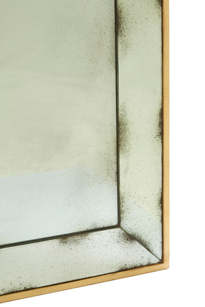 Black and Gold Frame Arched Wall Mirror | Riza