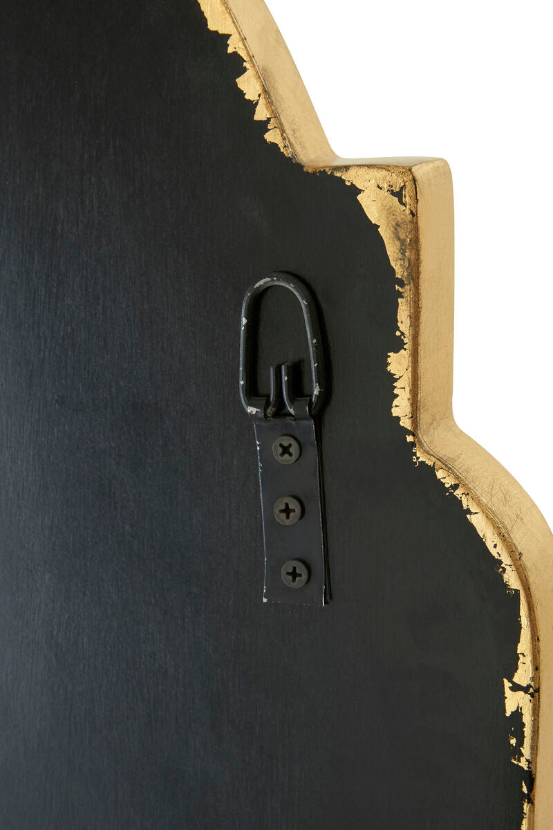 Black and Gold Frame Arched Wall Mirror | Riza