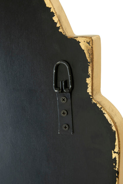 Black and Gold Frame Arched Wall Mirror | Riza