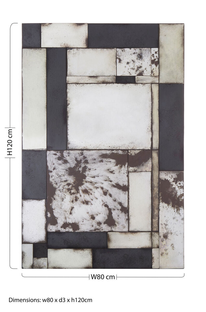 Riza Mosaic Asymmetric Wall Mirror - Image 6