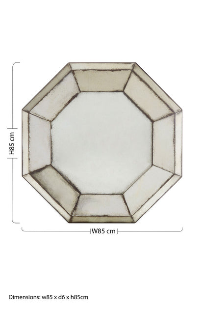 Riza 3D Octagonal Wall Mirror - Image 7