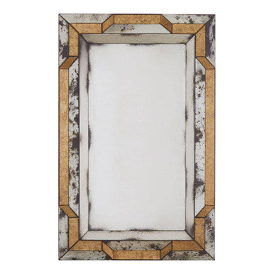 Riza 3D Black And Gold Finish Wall Mirror