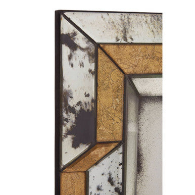 Riza 3D Black And Gold Finish Wall Mirror