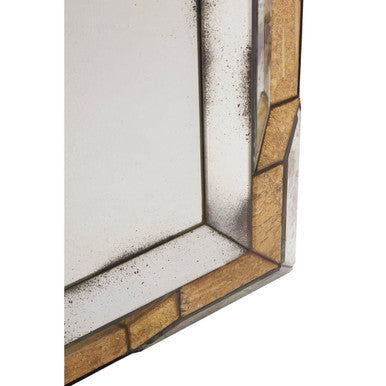 Riza 3D Black And Gold Finish Wall Mirror