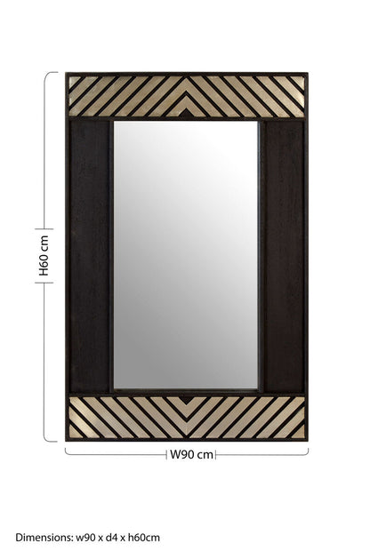 Boho Black Wall Mirror