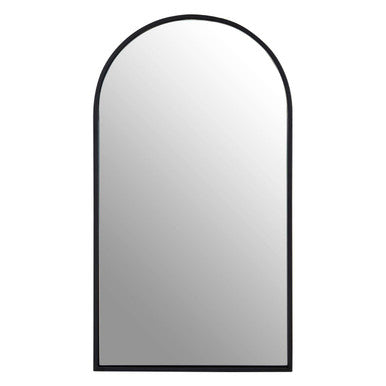 Trento Black Frame Large Arch Wall Mirror