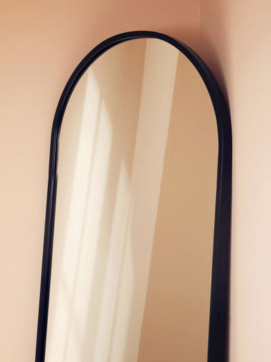 Trento Black Frame Large Arch Wall Mirror