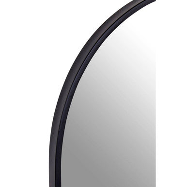 Trento Small Black Metal Wall Mirror