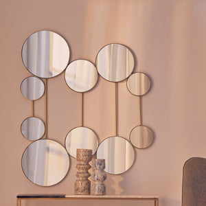 Trento Wall Mirror with Gold Finish Frame