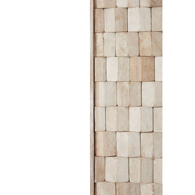 Hestina Rectangular White Wash Mosaic Wall Mirror - Image 6