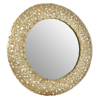 Templar Pebble Effect Round Wall Mirror