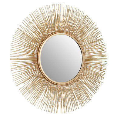 Templar Gold Finish Sunburst Wall Mirror