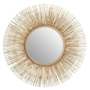 Templar Gold Finish Sunburst Wall Mirror
