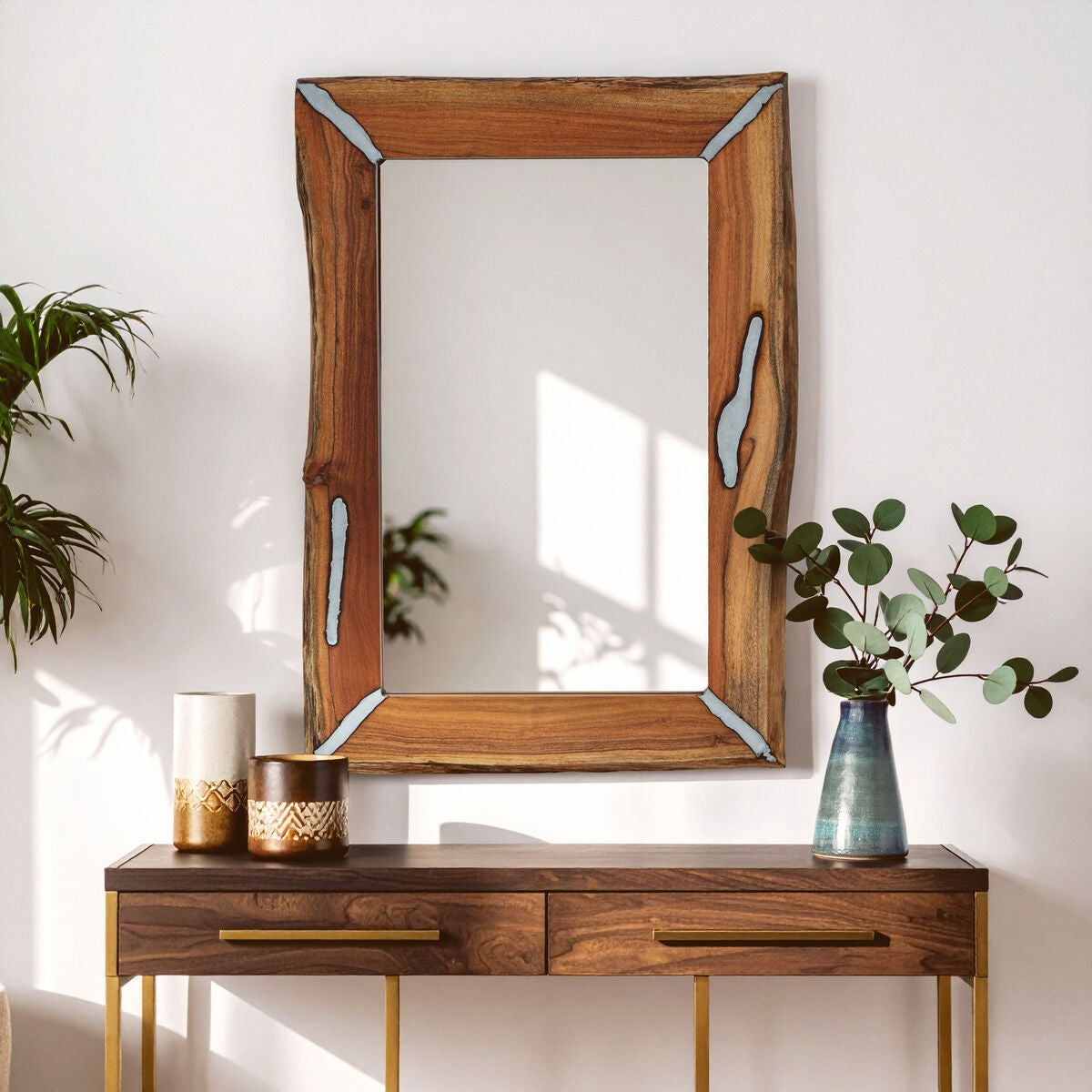 Almora Acacia Wood Wall Mirror