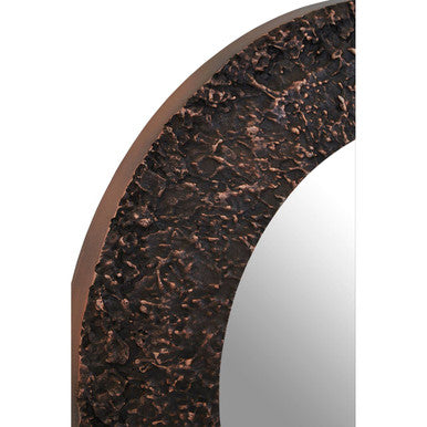 Akola Copper Finish Round Wall Mirror - Image 6