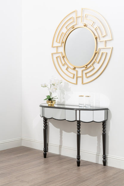 Jalal Gold Finish Rouund Wall Mirror