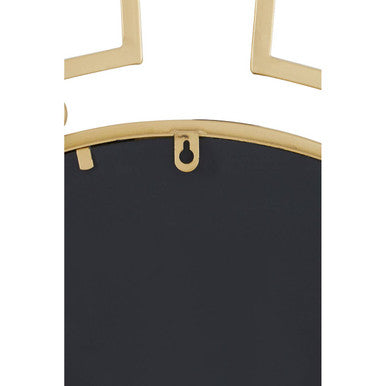 Jalal Gold Finish Rouund Wall Mirror