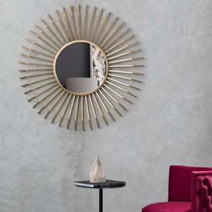 Beauly Round Gold Wall Mirror