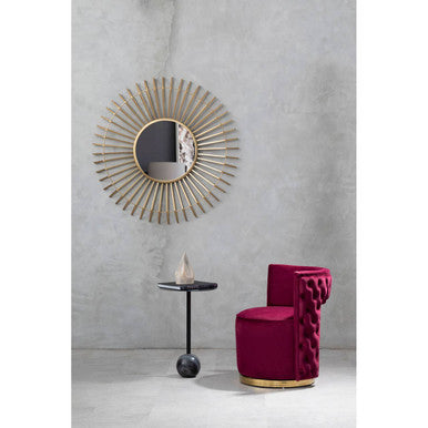Beauly Round Gold Wall Mirror