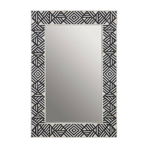 Black and Mother of Pearl Wall Mirror | Fusion