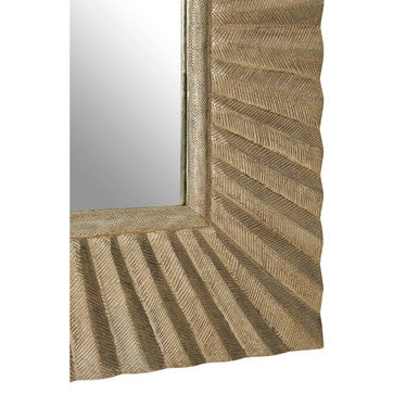 Fusion Square Wall Mirror with Textured Silver Frame - Image 4