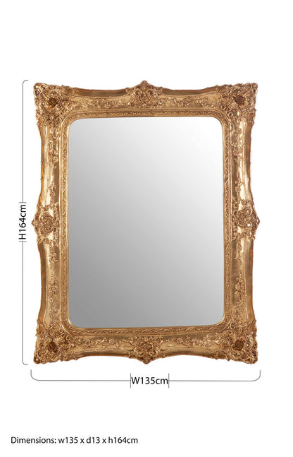 Marseille Gold Baroque Style Wall Mirror