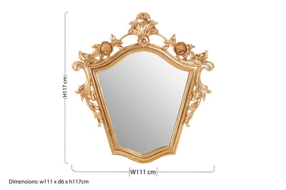 Marseille Gold Finish Tapered Wall Mirror