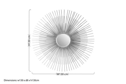 Cristi Silver Finish Wall Mirror