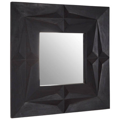 Sabari Black Finish Square Wall Mirror