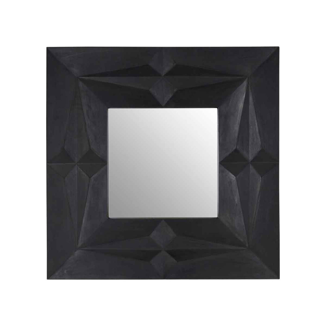 Sabari Black Finish Square Wall Mirror
