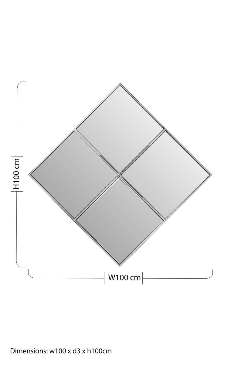 Reva Diamond Frame Wall Mirror - Image 8